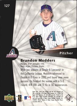 2004 Upper Deck Sweet Spot #127 Brandon Medders Back