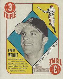 2005 Bowman Heritage - ‘51 Topps Heritage Red Backs #11 David Wright Front