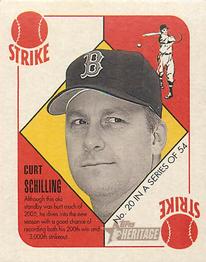 2005 Bowman Heritage - ‘51 Topps Heritage Red Backs #20 Curt Schilling Front