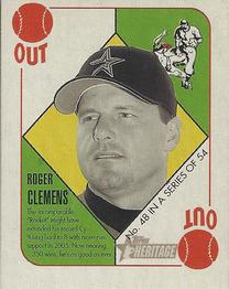 2005 Bowman Heritage - ‘51 Topps Heritage Red Backs #48 Roger Clemens Front