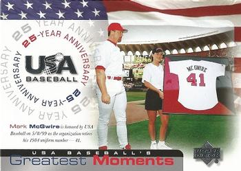 2004 Upper Deck USA 25th Anniversary #USA-195 1999: McGwire's Number Retired Front