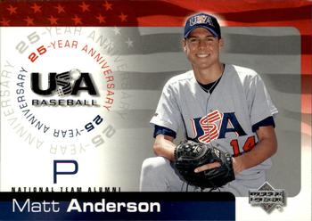 2004 Upper Deck USA 25th Anniversary #USA-5 Matt Anderson Front