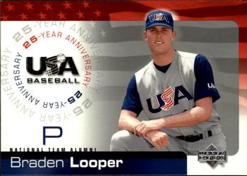 2004 Upper Deck USA 25th Anniversary #USA-114 Braden Looper Front