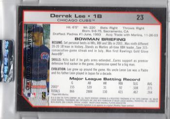 2005 Bowman Sterling - Original Autographs #DL6 Derrek Lee Back