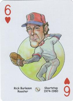 2006 Hero Decks Boston Red Sox Baseball Heroes Playing Cards #6♥ Rick Burleson Front