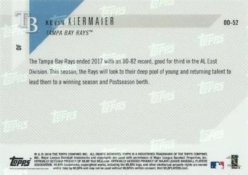 2018 Topps Now Road to Opening Day Tampa Bay Rays #OD-52 Kevin Kiermaier Back