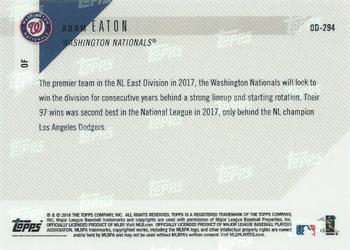 2018 Topps Now Road to Opening Day Washington Nationals #OD-294 Adam Eaton Back
