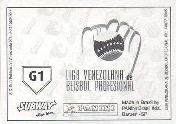 2008 Panini Album Historico 1946-2008 (LVBP Venezuela) Stickers - Team Stickers #G1 Magallanes Back