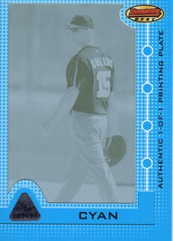 2005 Bowman's Best - Printing Plates Cyan #71 Kevin Collins Front