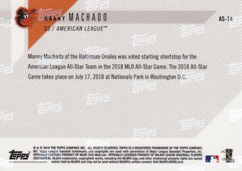 2018 Topps Now American League All-Star Team #AS-14 Manny Machado Back