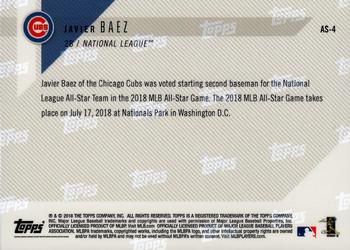 2018 Topps Now National League All-Star Team #AS-4 Javier Baez Back