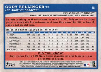 2018 Topps Big League - Gold #15 Cody Bellinger Back