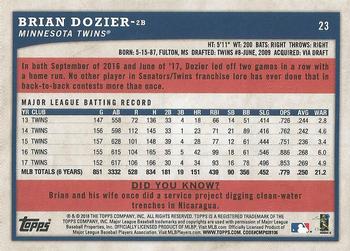 2018 Topps Big League - Gold #23 Brian Dozier Back