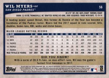 2018 Topps Big League - Gold #56 Wil Myers Back