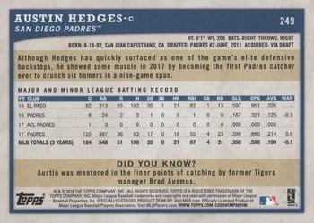 2018 Topps Big League - Gold #249 Austin Hedges Back
