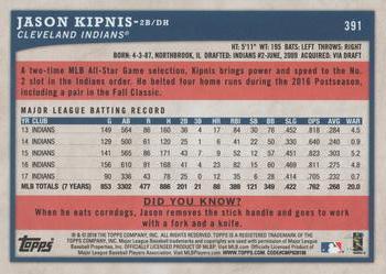 2018 Topps Big League - Gold #391 Jason Kipnis Back