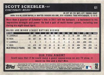 2018 Topps Big League - Blue #61 Scott Schebler Back