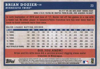 2018 Topps Big League - Black and White #23 Brian Dozier Back