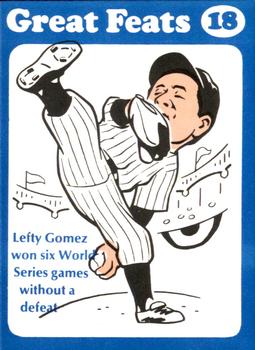 1972 Laughlin Great Feats of Baseball #18 Lefty Gomez Front