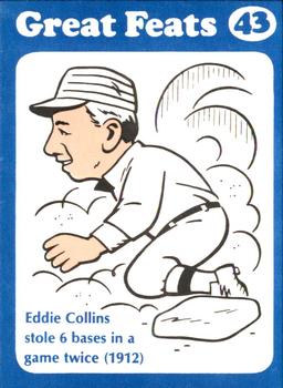 1972 Laughlin Great Feats of Baseball #43 Eddie Collins Front