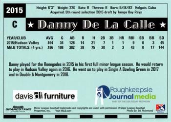 2018 Grandstand Hudson Valley Renegades 25th Anniversary #NNO Danny De La Calle Back