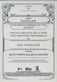 2018 Topps Allen & Ginter - Full-Size Relics #FSRB-IK Ian Kinsler Back