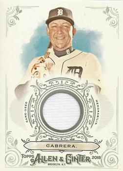 2018 Topps Allen & Ginter - Full-Size Relics #FSRB-MC Miguel Cabrera Front