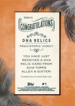 2018 Topps Allen & Ginter - Framed Mini DNA Relics #DNAR-IA Prehistoric Insect Insect Back