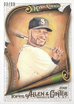 2018 Topps Allen & Ginter - Rip Cards #RIP-31 Robinson Cano Front