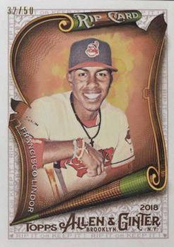 2018 Topps Allen & Ginter - Rip Cards #RIP-46 Francisco Lindor Front