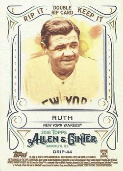 2018 Topps Allen & Ginter - Double Rip Cards #DRIP-44 Lou Gehrig/Babe Ruth Back