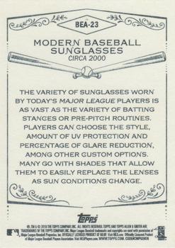 2018 Topps Allen & Ginter - Baseball Equipment of the Ages #BEA-23 Modern Baseball Sunglasses Back