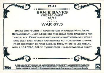 2018 Topps Allen & Ginter - Fantasy Goldmine #FG-21 Ernie Banks Back