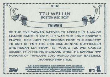 2018 Topps Allen & Ginter - World Talent #WT-42 Tzu-Wei Lin Back