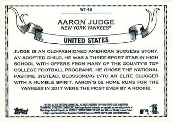 2018 Topps Allen & Ginter - World Talent #WT-46 Aaron Judge Back