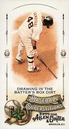 2018 Topps Allen & Ginter - Mini Baseball Superstitions #MBS-9 Drawing in the Batter's Box Dirt Front