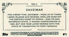 2018 Topps Allen & Ginter - Mini Flags of Lost Nations #FLN-11 Zanzibar Back