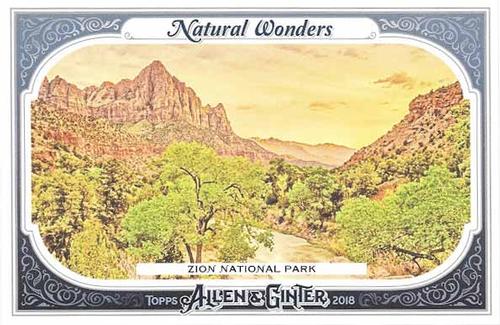 2018 Topps Allen & Ginter - Natural Wonders #NWB-3 Zion National Park Front