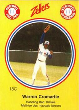 1982 Zellers Montreal Expos #18C Warren Cromartie Front