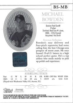 2005 Bowman Sterling #BS-MB Michael Bowden Back