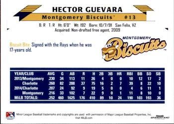 2015 Grandstand Montgomery Biscuits #6 Hector Guevara Back