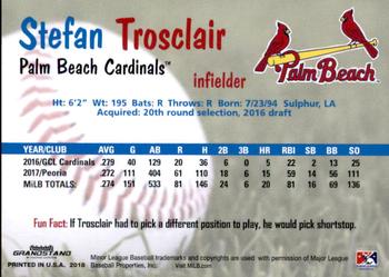 2018 Grandstand Palm Beach Cardinals #NNO Stefan Trosclair Back