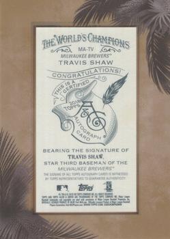 2018 Topps Allen & Ginter - Framed Mini Baseball Autographs #MA-TV Travis Shaw Back