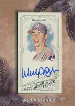2018 Topps Allen & Ginter - Framed Mini Baseball Autographs #MA-WB Walker Buehler Front