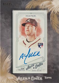 2018 Topps Allen & Ginter - Black Framed Mini Baseball Autographs #MA-AM A.J. Minter Front
