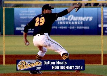 2018 Grandstand Montgomery Biscuits #22 Dalton Moats Front