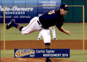 2018 Grandstand Montgomery Biscuits #32 Curtis Taylor Front