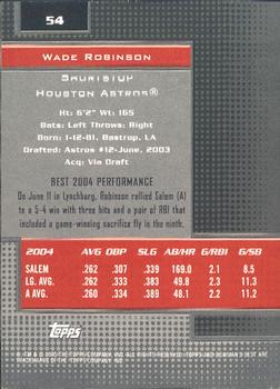 2005 Bowman's Best #54 Wade Robinson Back