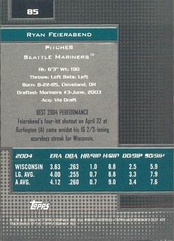 2005 Bowman's Best #85 Ryan Feierabend Back