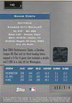 2005 Bowman's Best #143 Shane Costa Back